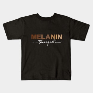 Melanin Therapist LCSW Licensed Clinical Social Worker Kids T-Shirt